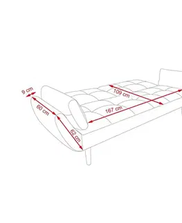 Rozkládací sofa Thalia, šedá