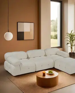 Rohová sedací souprava Bubble Beige L1-O1-1R-PUF