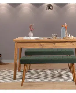 Jídelní set se stolem a lavicí (3 kusy) Costa 1070 - Atlantic Pine, Green