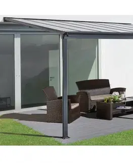 Hliníková pergola 4,35x3 m WALL 43 antracit Lanitplast