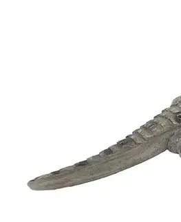 Estila Stylová dekorace Francis v podobě dřevěného krokodýla v tmavě zelené barvě 48 cm