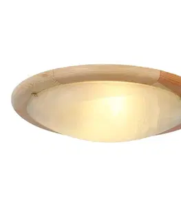 Stropní svítidlo Bambusové stropní svítidlo Dřevěné Standardní 2X60 W E27 Borovice