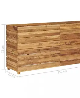 Zahradní truhlík teakové dřevo Dekorhome