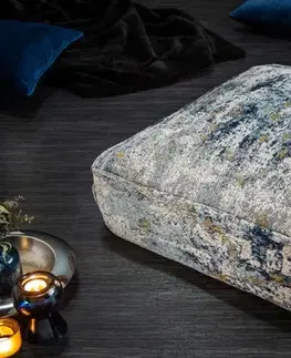 Estila Moderní polštář Svankie v modro-béžové barvě 70cm