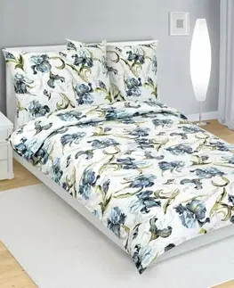 Bellatex Bavlněné povlečení Kosatec, 140 × 200, 70 × 90 cm