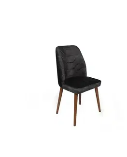 Sada jídelních židlí Dallas Anthracite and Walnut, 2 ks