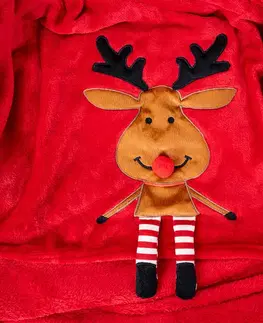 4Home Vánoční deka Happy Reindeer, 150 x 200 cm