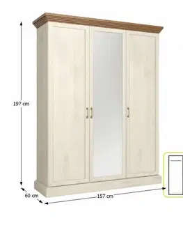 Šatní skříň ROYAL S3D Tempo Kondela