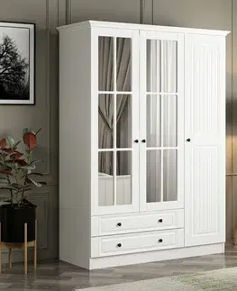 Šatní skříň Kale 3 Mebran Kapak 210 - White