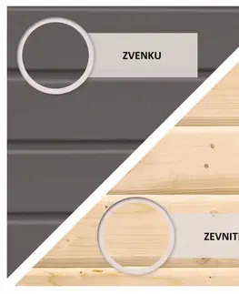 Dřevěný zahradní domek KERKO 4 s přístavkem 240 Lanitplast