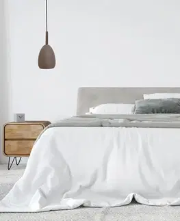 Závěsná lampa hnědá kov/dřevo E27 Flen Ledea