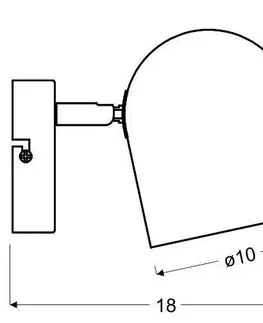 Nástěnná lampa 1X40W E27 matně šedá AZURO