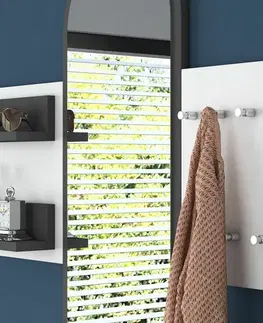 Nástěnný věšák se zrcadlem Pomi White