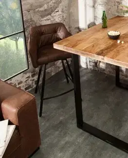 Estila Industriální barový stůl Steele Craft mango