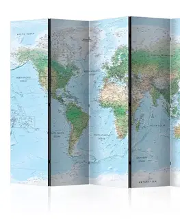 Paraván World Map Dekorhome