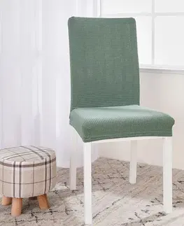 4Home Napínací potah na židli Magic clean zelená, 45 - 50 cm, sada 2 ks 