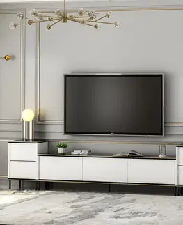 TV stěna / Sestava pod TV Imaj - White, Marble