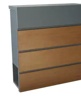Poštovní schránka 370 x 410 x 130 mm, dekor dřevo