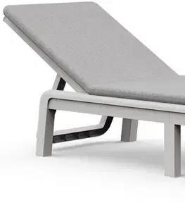 KETER Zahradní lehátko ATALAS s poduškou | grey / světle šedá