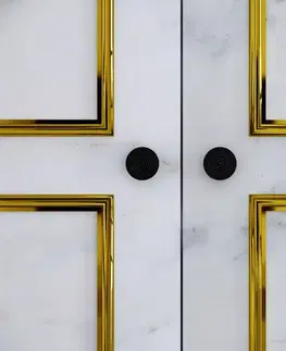 Šatní skříň Martin 3 - White, Black, Gold