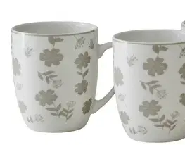 PROHOME - Hrnek květy porcelánový, sada 4ks