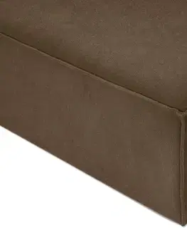 Rohová sedací souprava Sora (L1-O1-O1-1R-POUFFE ) - Brown
