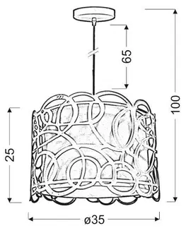 Stropní lampa Imagine E27 bílá