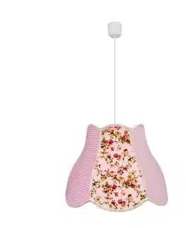Závěsná stropní lampa Zuza e27 růžová