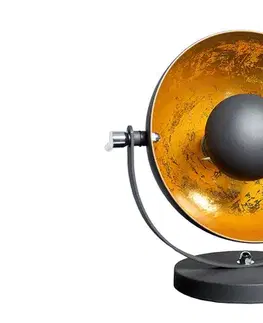 Estila Retro elegantní stolní lampa Studio 40 cm černá / zlatá