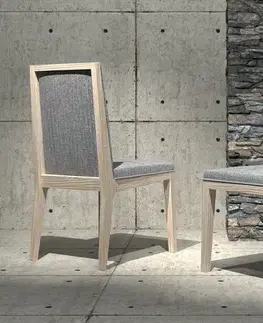 Estila Luxusní moderní jídelní židle Rodas s masivními nožičkami a rámem s textilním potahem 98 cm