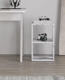 Noční stolek Lonie - Carrara Marble