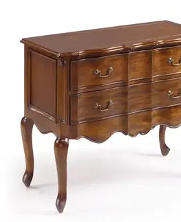 Estila Rustikální masivní komoda M-VINTAGE z mahagonového dřeva se dvěma zásuvkami 90cm