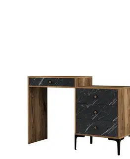 Toaletní stolek Lizbon 555 - Walnut, Black