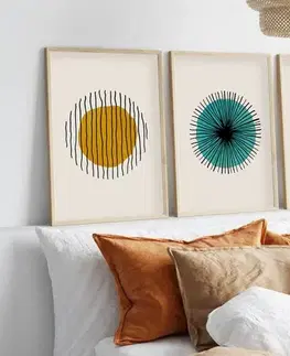 Dekorativní rámovaný obraz z MDF (3 kusy) Huhu12 - 50 x 35