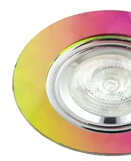 Stropní svítidlo SS-11 Ch/Mix Mr16 Chromové stropní svítidlo, pevné kulaté, sklo, mix barev