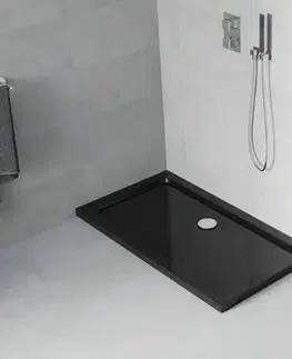 MEXEN Flat sprchová vanička obdélníková slim 140 x 70, černá 40707014