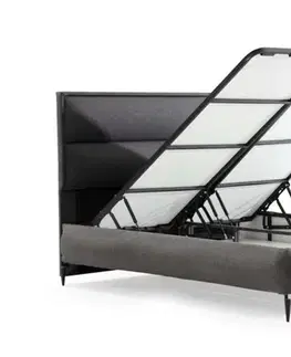 Rám dvoulůžkové postele s čelem Rise 150 x 200 - Dark Grey