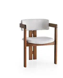 Jídelní židle CO Cream and Walnut
