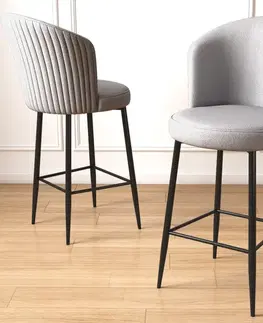 Bar Stool Set (6 Pieces) Uras - Grey, Black