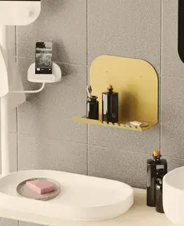 Nástěnná police Short Pouch - Gold