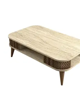 Konferenční stolek Eylul - Travertine