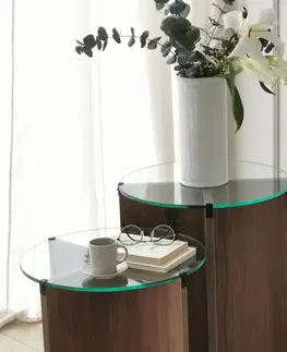 Sada odkládacích stolků (2 kusy) Lily - Walnut