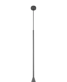 Závěsná lampa Tucson Ledea šedá, dlouhá