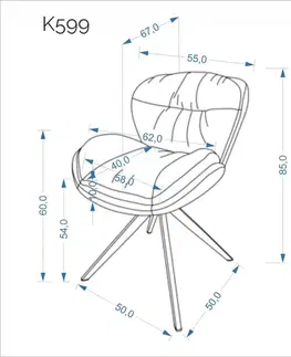 Otočná jídelní židle K520 Halmar