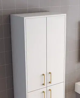 Víceúčelová skříňka Berlin A - White, Gold
