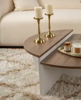 Konferenční stolek Orion - Walnut, White