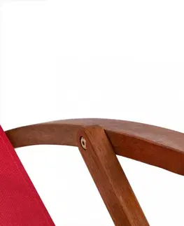 Skládací plážové lehátko D0484 akácie Dekorhome