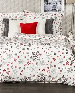 4Home Povlečení mikroflanel Snowflakes, 140 x 220 cm, 70 x 90 cm