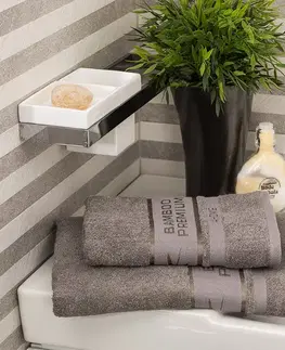 4Home Bamboo Premium ručník šedá, 50 x 100 cm, sada 2 ks