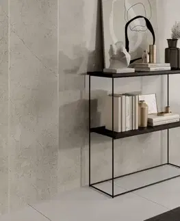 ArtAdrk Příruční stolek TONI | černé nohy Barva: Beton